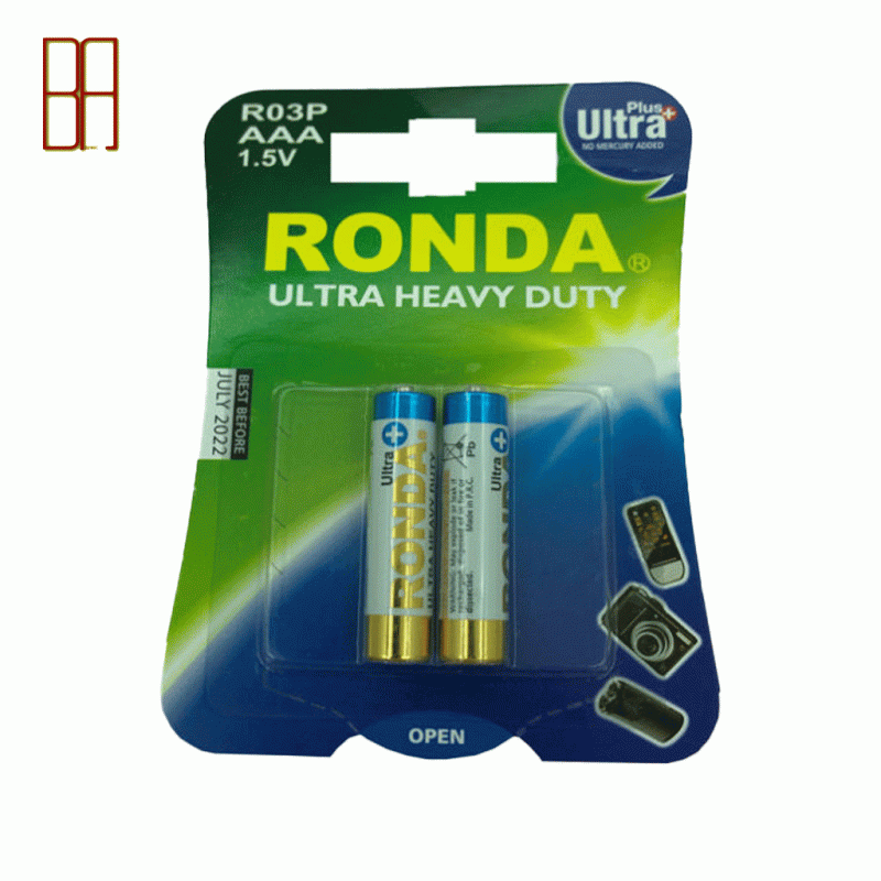 باتری-باطری نیم قلمی روندا مدل Ultra Heavy Duty بسته2تایی
